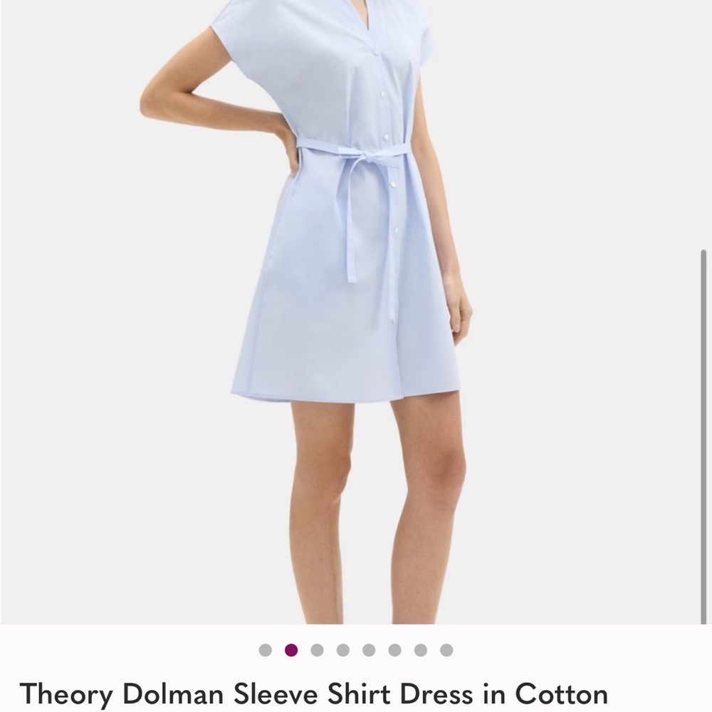 Theory Dolman Sleeve Shirt dress in cotton